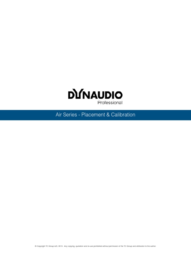 Dynaudio Air Series Placement and Calibration Whitepaper2 PDF