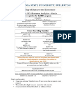 MS in ISDS Business Analytics - Matrix: Mihaylo College of Business and Economics