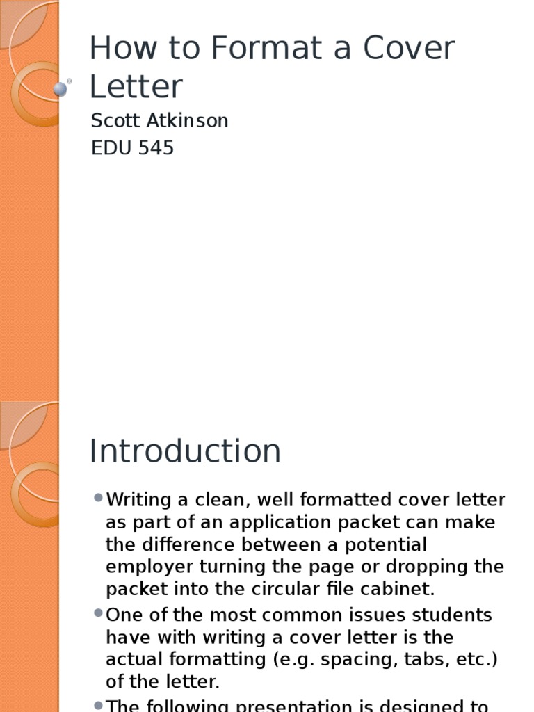 Cover Letter Formatting Guide | PDF | Typefaces | Paragraph