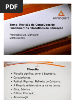 Fundamentos Filosoficos Da Educacao Revisao