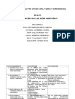 Cuadro Comparativo Entre Similitudes y Diferencias de Los Integrantes Del Equipo