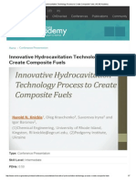 Innovative Hydrocavitation Process To Create Composite Fuels - AIChE Academy