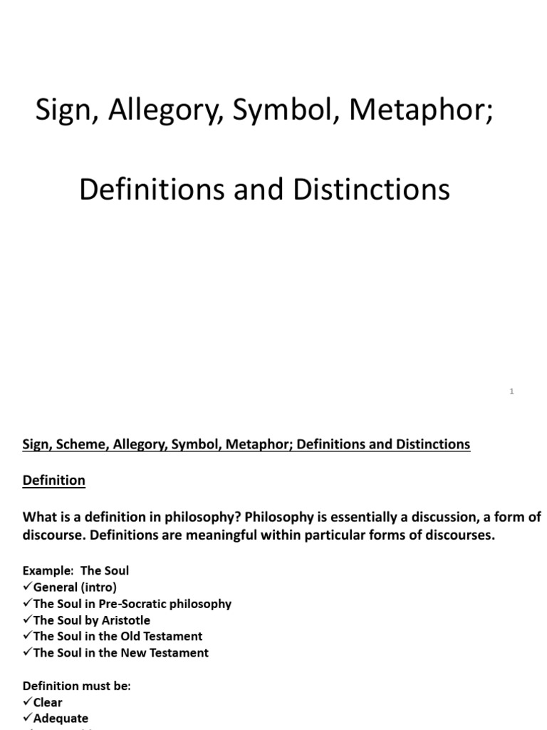 Distinctions Between Symbol and Allegory | PDF | Representation (Arts ...