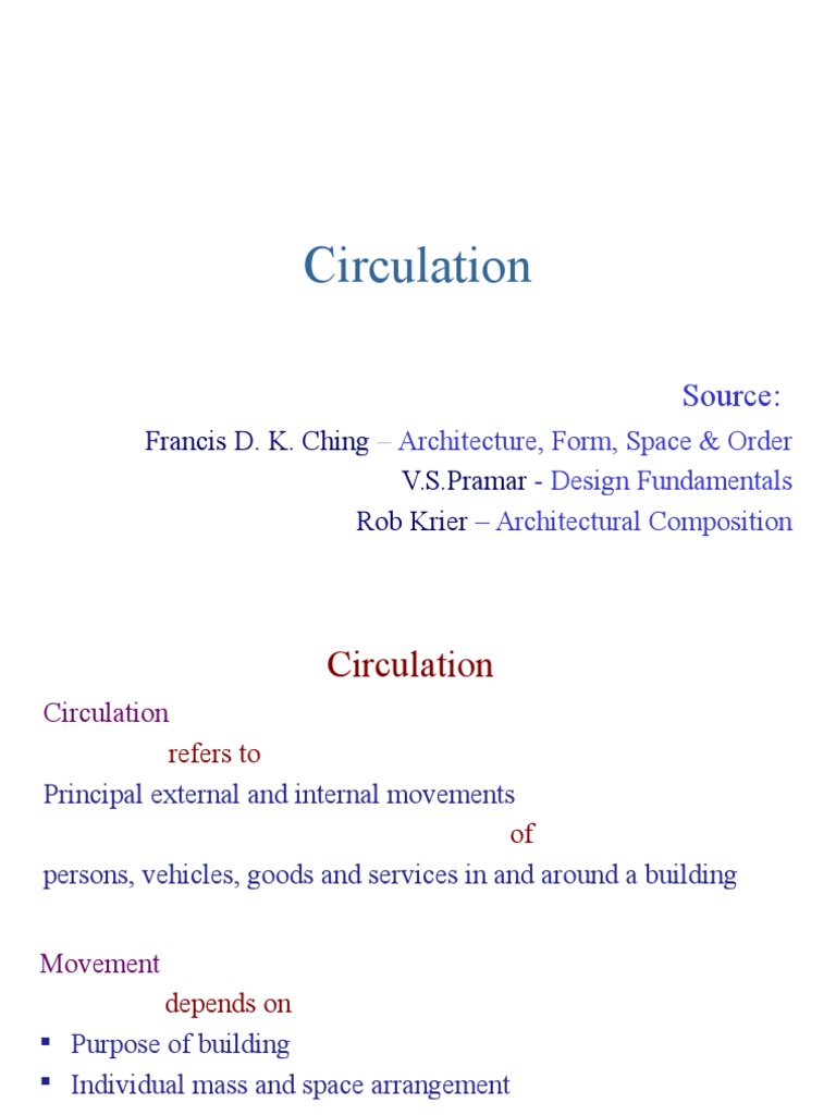 Building Circulation Approaches Explained | PDF | Art