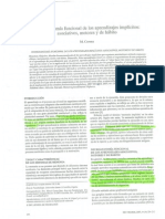 Neuroanatomia funcional de los aprendizajes implicitos