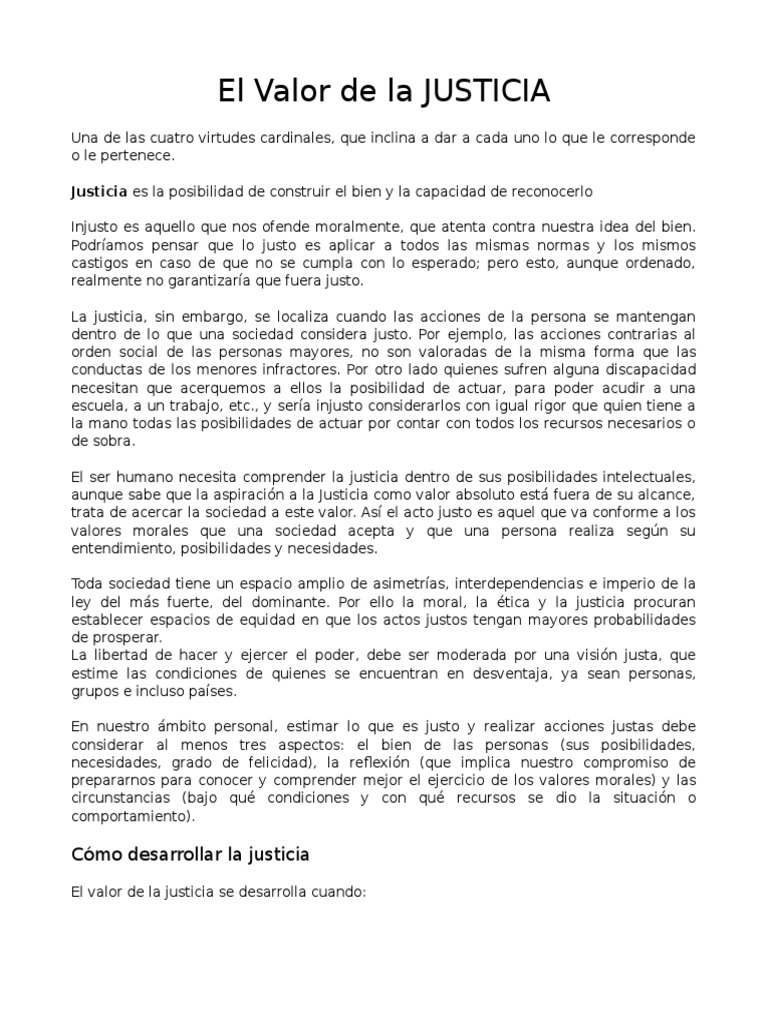El Valor de La Justicia | PDF | Justicia | Crimen y violencia