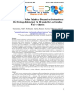 Experiencias Sobre Prácticas Discursivas Sostenedoras Del Trabajo Intelectual en El Inicio de Los Estudios Universitarios