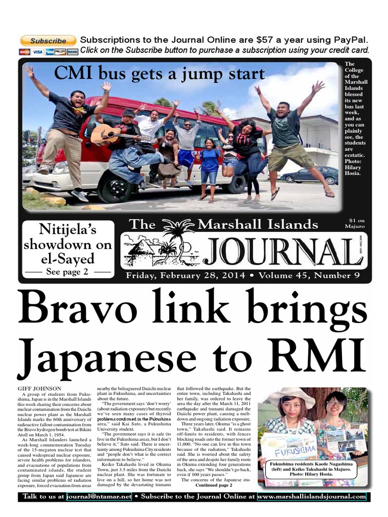 Marshall Islands Journal 2282014 PDF Marshall Islands Timeline Of The Fukushima Daiichi