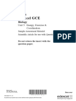 GCE2008 Biology Unit 5 Scientific Article