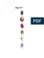 Dragon City Egg List