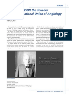 Dr. Louis GERSON The Founder of The International Union of Angiology (IUA)