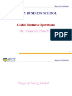 Stages of global business operations and international trade theories