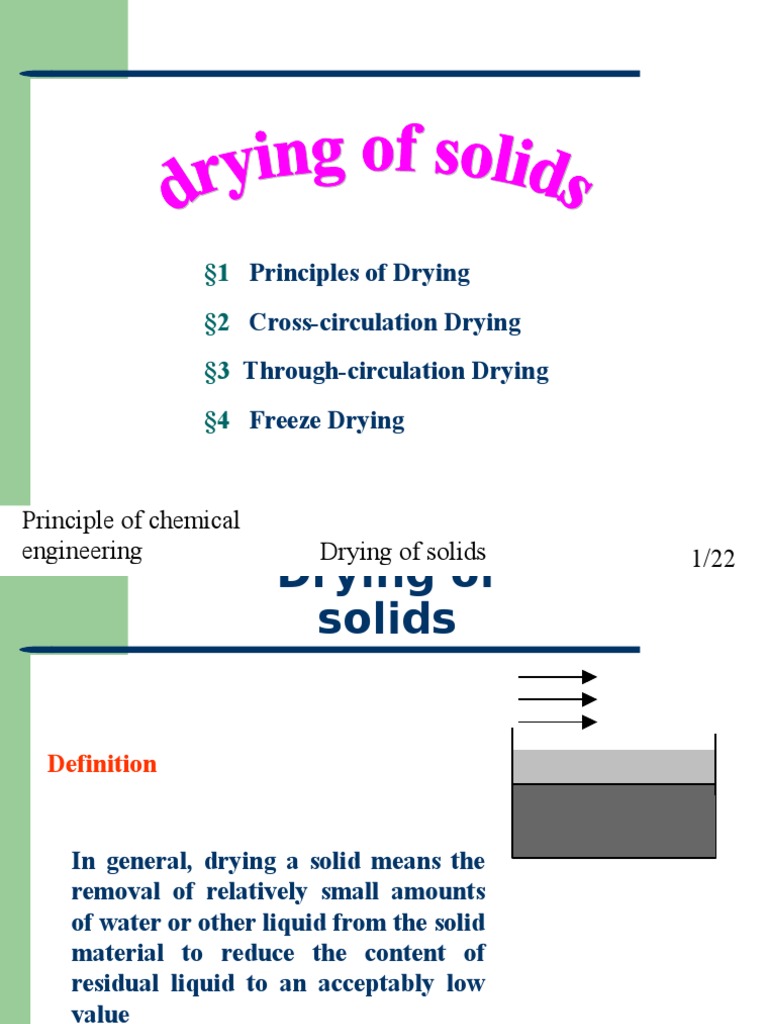 Chemical Engineering Drying Guide | PDF | Clothes Dryer | Porosity