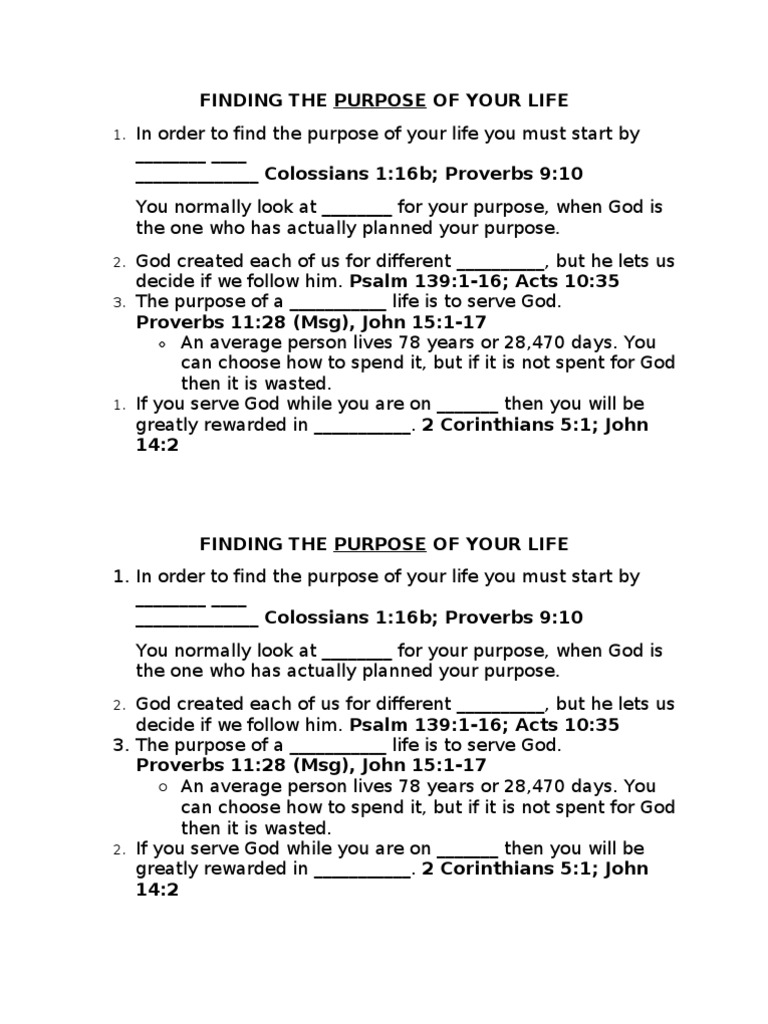 Discovering Your Life's Purpose | PDF | Religion & Spirituality | Self ...