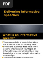 Delivering Informative Speeches