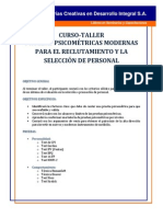 Pruebas Psicometricas Modernas Reclutamiento Seleccion Personal PDF