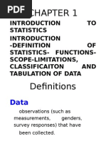 INTRODUCTION TO STATISTICS