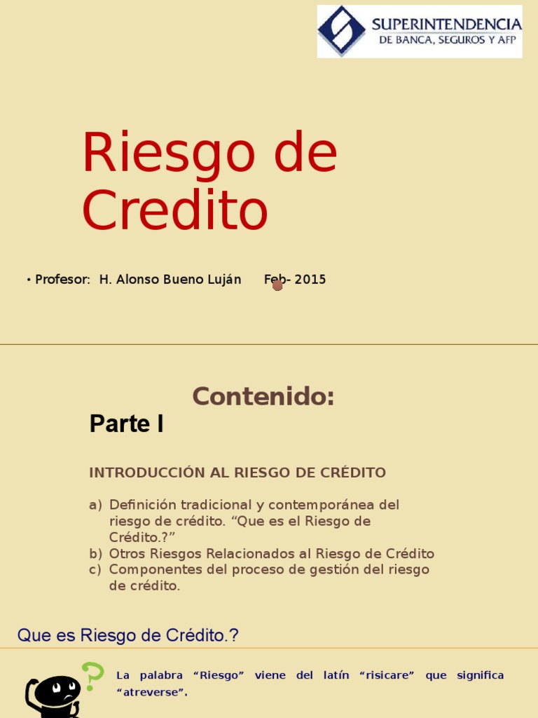 Riesgo de Credito | PDF | Riesgo crediticio | Capital de trabajo