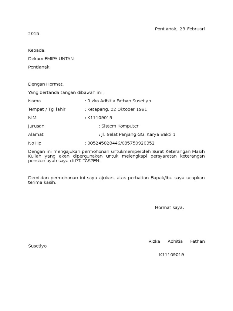 Surat Hebahan Hari Terbuka Sekolah
