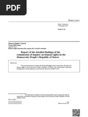 A Hrc 25 Crp 1 Eng Doc North Korea International Politics