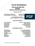 Town of Riverhead: Town Board Meeting Agenda Sean M. Walter