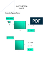 Matemática - Aula 22 - Área de Figuras Planas