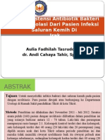 Pola Resistensi Antibiotik Bakteri Yang Diisolasi Dari Pasien