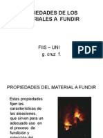 Propiedades Del Material A Fundir