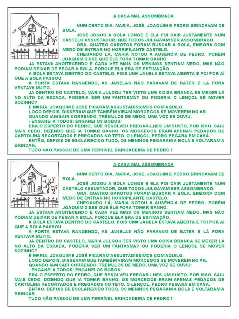 Texto: A Casa Mal Assombrada | PDF