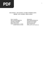 Polynomial and Rational Matrix Interpolation