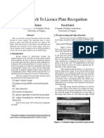 An Approach To Licence Plate Recognition: J.R. Parker Pavol Federl