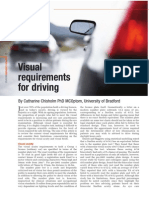 Visual Requirements For Driving: by Catharine Chisholm PHD Mcoptom, University of Bradford
