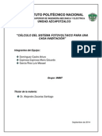 Cálculo Del Sistema Fotovoltaico para Una Casa Habitación (C) PDF