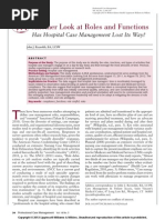 Another Look at Roles and Functions: Has Hospital Case Management Lost Its Way?