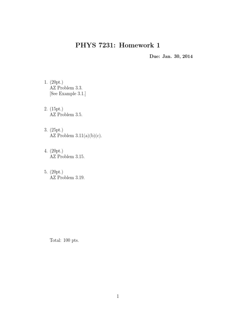 HW 1 | PDF