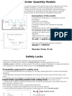 Assumptions of The Model:: TC DC + D/Q S+Q/2 H Q (Opt) (2DS/H) Reorder Point, R DL