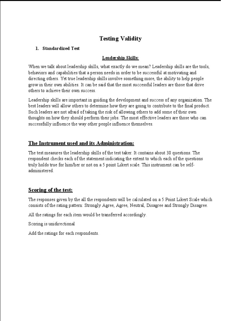 (422334761) Self Made Test | PDF | Likert Scale | Test (Assessment)