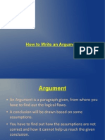How To Write An Argument 1