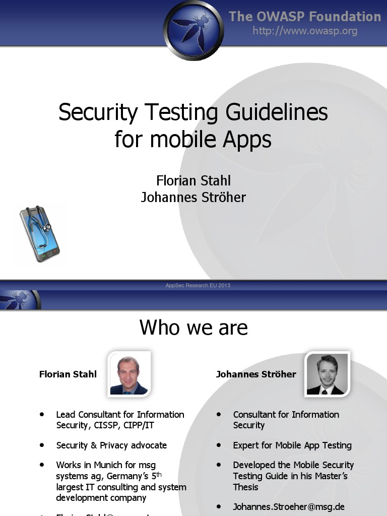 Mobile App Security Testing Guide | PDF | Threat (Computer) | Mobile App