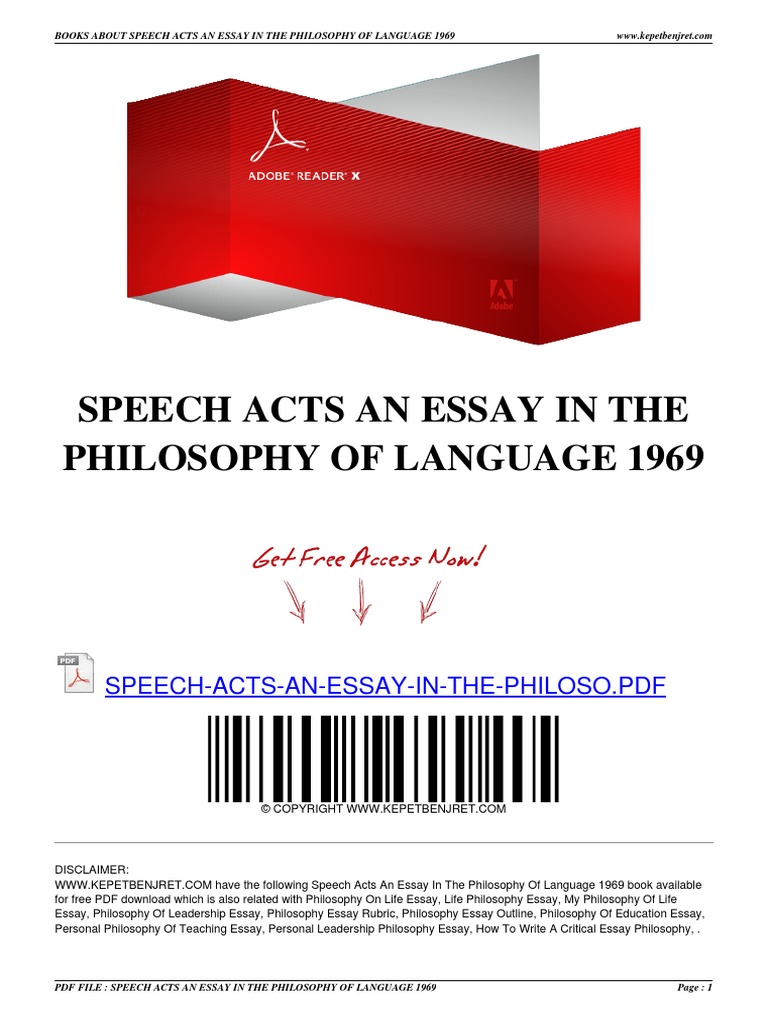 Essay philosophy of life books