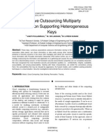 Effective Outsourcing Multiparty Computation Supporting Heterogeneous Keys