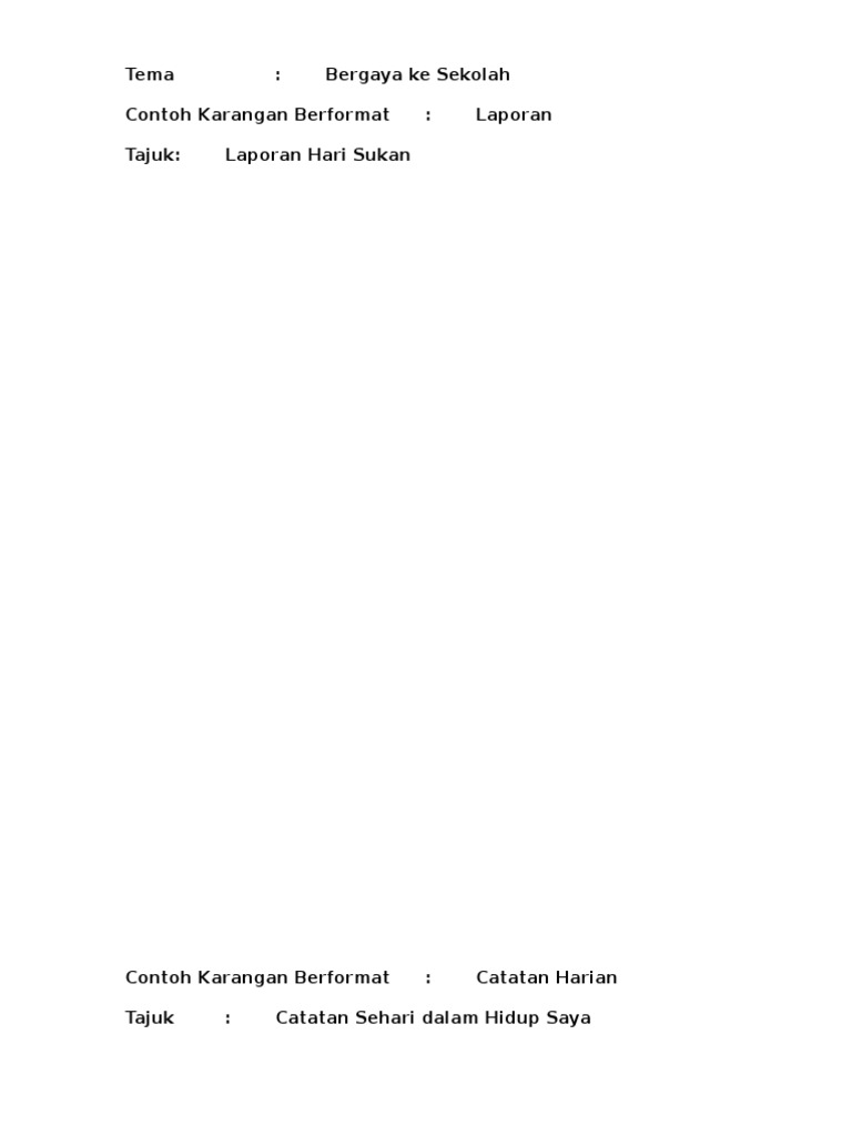 Karangan Penulisan Tahun 6 2013 Pdf