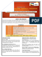 Seminar On Budget Analysis: Indirect Taxation - Changes and Implications Brochure