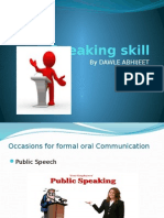 Speaking Skill: by Dawle Abhijeet