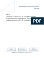 Le droit à la protection de la vie privée comme droit à un avenir non pré-occupé et comme condition d'émergence du commun