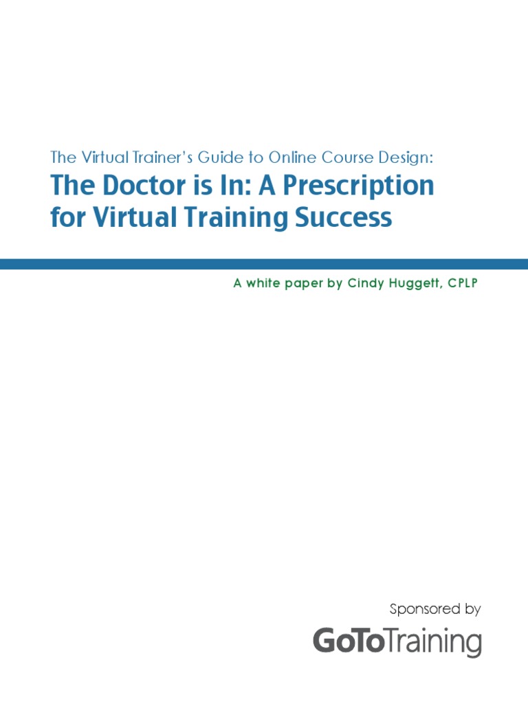 Virtual Training Success White Paper Cindy Huggett | PDF | Facilitator ...