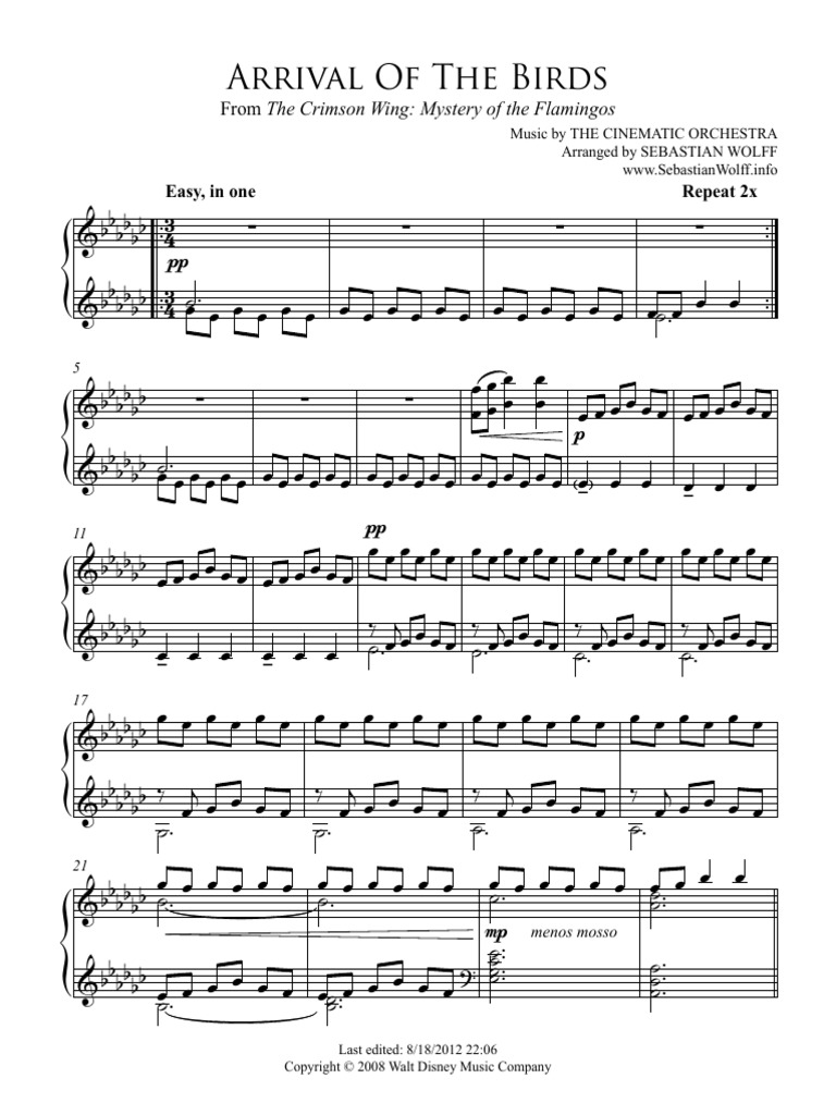 Arrival Of The Birds Violin Sheet Music