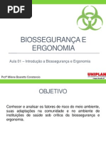 Aula 01 - Introdução à Biossegurança e Ergonomia