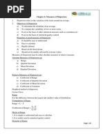 Economics Measures of Dispersion