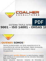 Triple Integrado Iso 9001 - 14001 y Ohsas 18001 Coalher